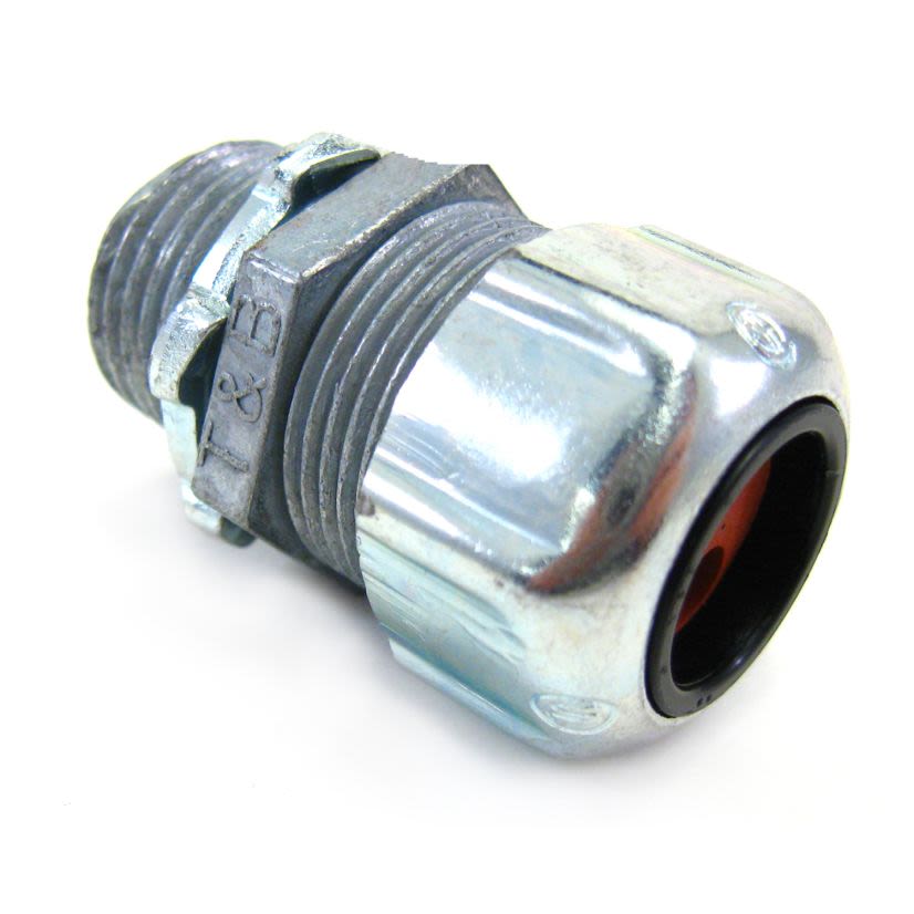 T&B 2531-2 Flexible Multi-Hole Cord Connector, 3/4 in Trade, 2 Conductors, 0.25 to 0.27 in Cable Openings, Steel, Zinc Plated